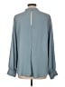 Lush 100% Polyester Teal Long Sleeve Blouse Size L - photo 2