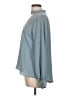 Lush 100% Polyester Teal Long Sleeve Blouse Size L - photo 5