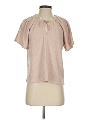 Madewell Pointelle Tie-Neck Tunic Top (view 1)