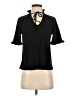 CeCe Black Short Sleeve Blouse Size S - photo 1