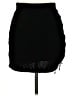 Free People 100% Polyester Solid Black Casual Skirt Size 6 - photo 2