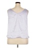 Ann Taylor LOFT 100% Polyester Silver Sleeveless Blouse Size XXL - photo 2