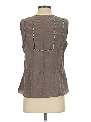 BCBGMAXAZRIA Sleeveless Silk Top (view 2)