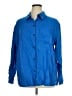 Athleta 100% Linen Blue Long Sleeve Button-Down Shirt Size XL - photo 1