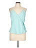 Mi ami 100% Polyester Teal Sleeveless Blouse Size L - photo 1