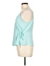 Mi ami 100% Polyester Teal Sleeveless Blouse Size L - photo 5