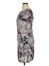 Zara Basic 100% Polyester Print Gray Casual Dress Size XL - photo 5