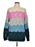 Closed Chevron-herringbone Blue Pullover Sweater Size L - photo 1