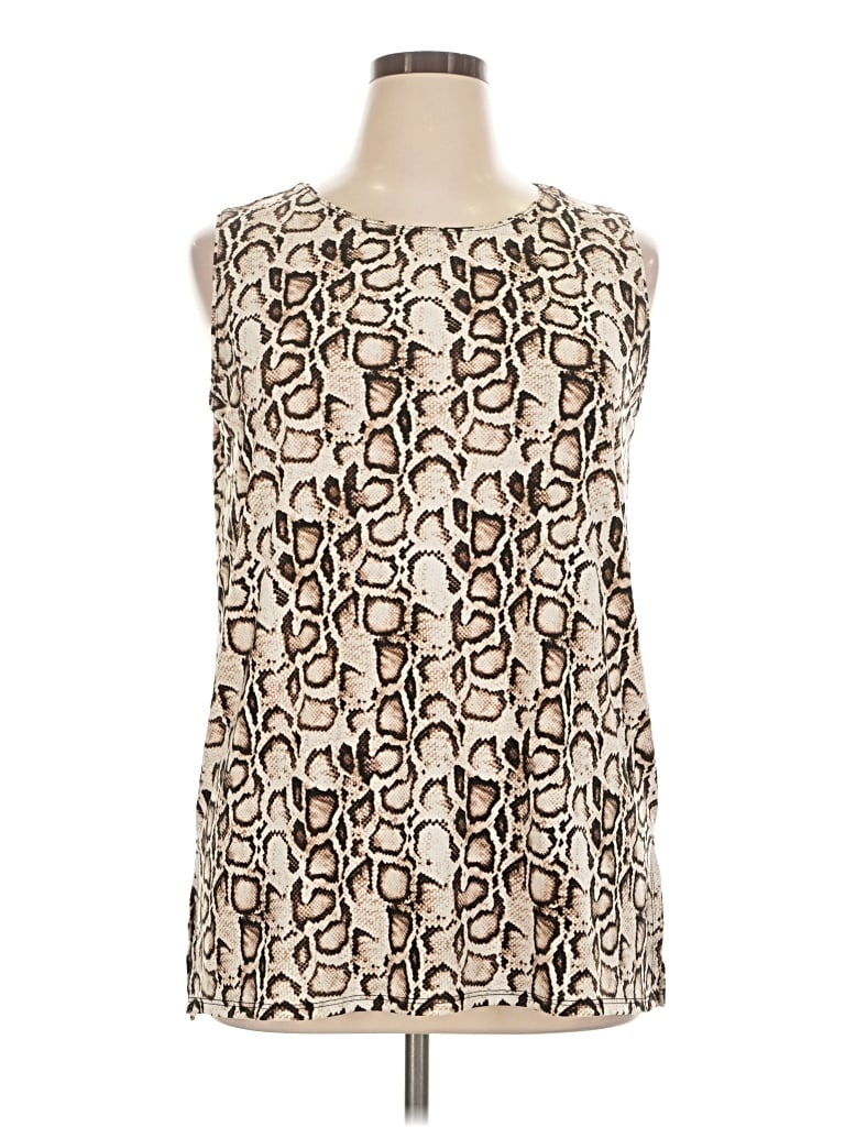 Pre-owned Zenana Sleeveless T-shirt In Ivory