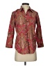 Chaps Paisley Burgundy 3/4 Sleeve Button-Down Shirt Size S - photo 1