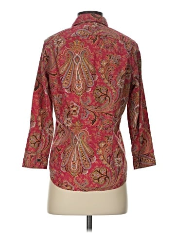 Chaps 3/4 Sleeve Button-Down Shirt (view 2)