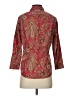 Chaps Paisley Burgundy 3/4 Sleeve Button-Down Shirt Size S - photo 2