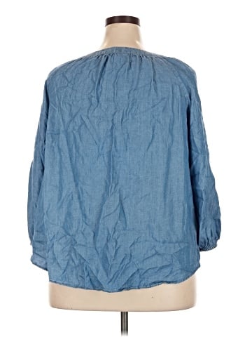LC Lauren Conrad 3/4 Sleeve Blouse (view 2)