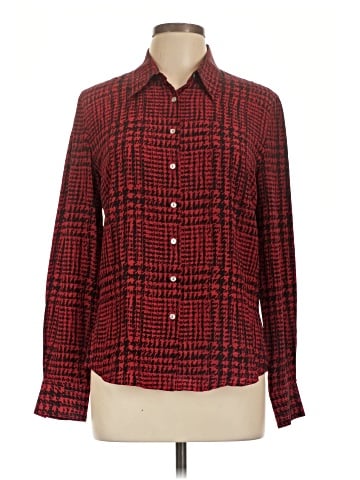 Casual Corner Long Sleeve Silk Top (view 1)