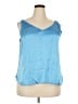 Ann Taylor LOFT 100% Polyester Blue Sleeveless Blouse Size XXL - photo 1