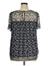 Max Studio Blue Short Sleeve Blouse Size 1X - photo 2