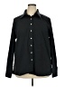 Lands' End Solid Black Long Sleeve Button-Down Shirt Size 22 - photo 1