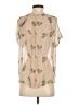 Chloe K Tan Short Sleeve Blouse Size S - photo 2