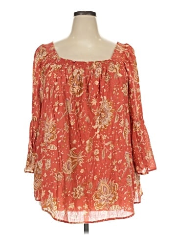 Chaps 3/4 Sleeve Blouse (view 1)