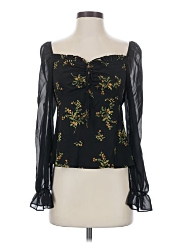 Topshop Long Sleeve Blouse (view 1)