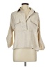 Max Studio Ivory Tan 3/4 Sleeve Button-Down Shirt Size L - photo 1