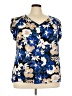 Nine West 100% Polyester Blue Short Sleeve Blouse Size 3X - photo 1