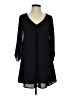 Lush 100% Polyester Solid Black Casual Dress Size XS - photo 1