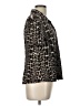 Worthington Animal Print Black Short Sleeve Blouse Size L - photo 4