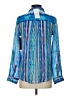 AP.NY Print Blue Long Sleeve Button-Down Shirt Size XS - photo 2
