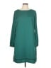 Ann Taylor LOFT 100% Polyester Solid Teal Casual Dress Size 12 - photo 1
