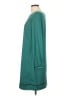 Ann Taylor LOFT 100% Polyester Solid Teal Casual Dress Size 12 - photo 5