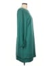 Ann Taylor LOFT 100% Polyester Solid Teal Casual Dress Size 12 - photo 4