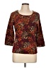 Ruby Rd. Brown 3/4 Sleeve Top Size L - photo 1