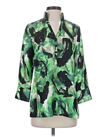 Leggiadro 3/4 Sleeve Silk Top (view 1)