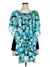 Cha Cha Vente Blue Short Sleeve Blouse Size 2X - photo 2