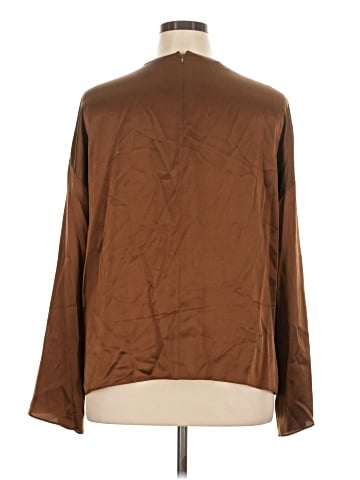 Vince. Long Sleeve Silk Top (view 2)