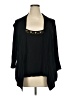 Cable & Gauge 100% Viscose Black Long Sleeve Top Size 2X - photo 1
