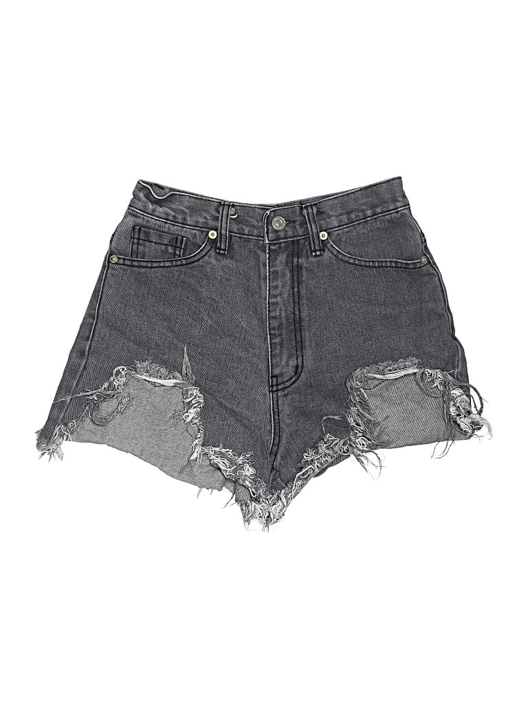 Pre-owned Signature Denim Shorts In Gray