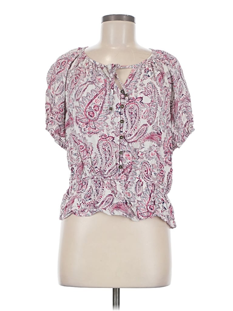Pre-owned Mason & Belle Short Sleeve Blouse In Pink