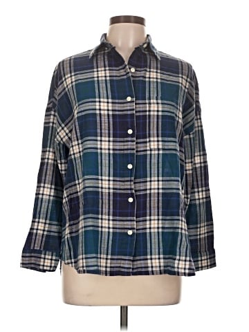 Old Navy 3/4 Sleeve Button-Down Shirt (view 1)