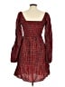 Old Navy Plaid Red Casual Dress Size M (tall) - photo 2