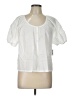 Old Navy 100% Cotton White Short Sleeve Blouse Size L - photo 1