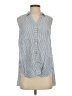 J.Jill Stripes Blue Sleeveless Button-Down Shirt Size XS - photo 1