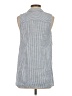 J.Jill Stripes Blue Sleeveless Button-Down Shirt Size XS - photo 2