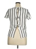 Moa Moa Stripes Ivory Short Sleeve Blouse Size XL - photo 2