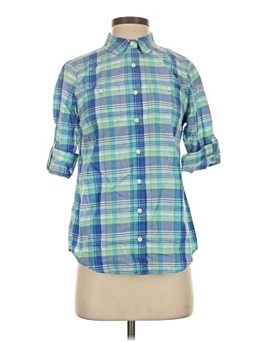 L.L.Bean 3/4 Sleeve Button-Down Shirt (view 1)
