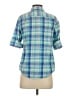 L.L.Bean Plaid Blue 3/4 Sleeve Button-Down Shirt Size XS - photo 2