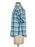 L.L.Bean Plaid Blue 3/4 Sleeve Button-Down Shirt Size XS - photo 5