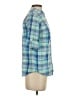 L.L.Bean Plaid Blue 3/4 Sleeve Button-Down Shirt Size XS - photo 4