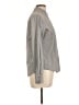 Theory Stripes Gray Long Sleeve Blouse Size L - photo 4